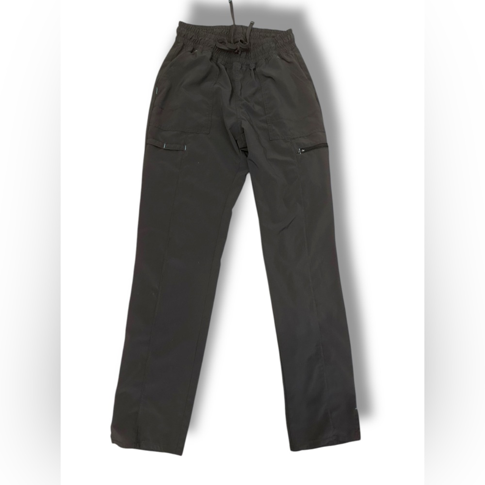 ScrubStar Performance Drawstring Yoga Scrub Pants Women’s Small in Pewter Grey